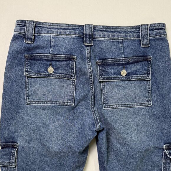 KanCan Women's Avery Straight Cargo Pocket Jeans, Sz 11 (29), Mid Rise, Stretch - Picture 5 of 16